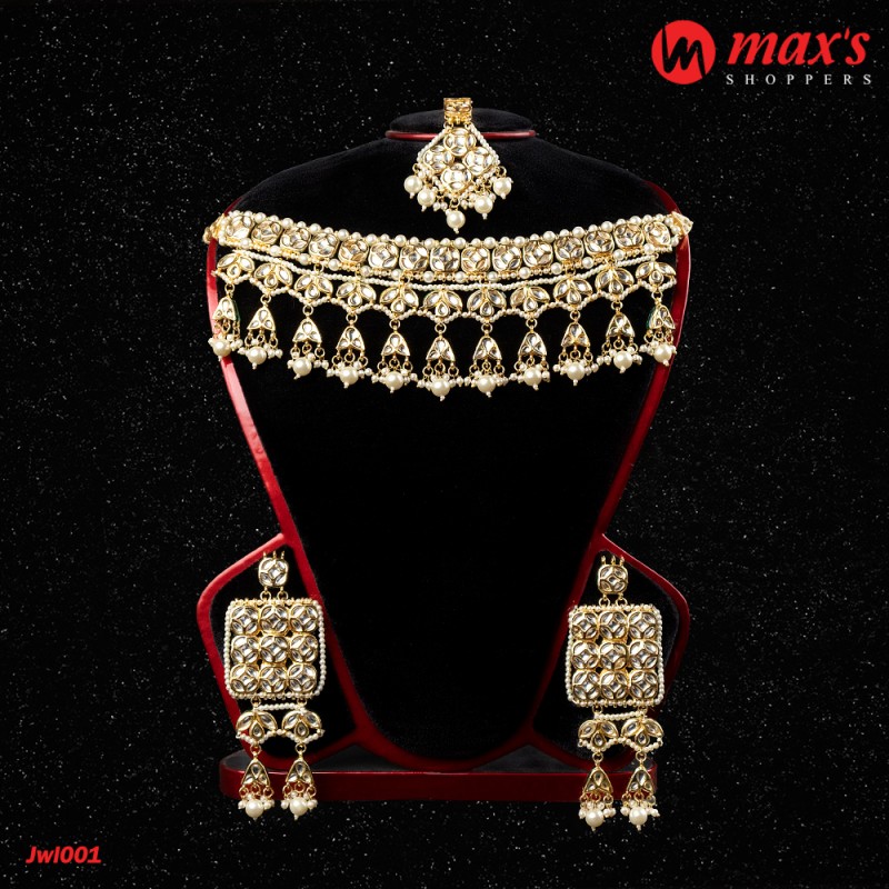 Kundan Choker Necklace Set- A4