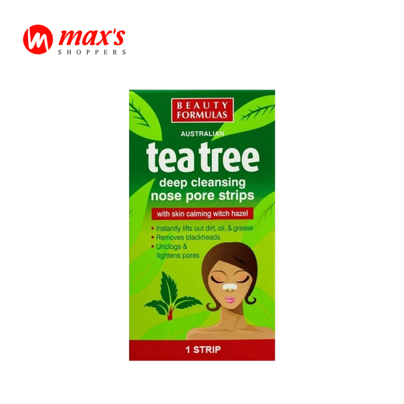 Beauty Formulas Tea Tree Deep Cleansing Nose Pore Strip - 6 strips